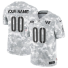 Men's Washington Commanders Active Player Custom 2024 F.U.S.E Arctic Camo Salute to Service Limited Stitched Football Jersey - Custom Name