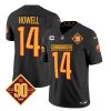 Men's Washington Commanders Active Player Custom Black F.U.S.E. With 1-Star C Patch 90th Anniversary Vapor Limited Stitched Football Jersey - Custom Name