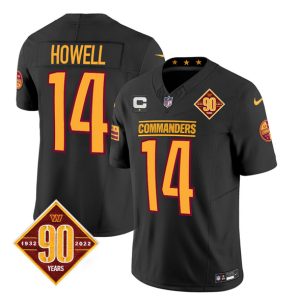 Men's Washington Commanders Active Player Custom Black F.U.S.E. With 1-Star C Patch 90th Anniversary Vapor Limited Stitched Football Jersey - Custom Name