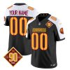 Men's Washington Commanders Active Player Custom Black White 2023 F.U.S.E. 90th Anniversary Vapor Limited Stitched Football Jersey - Custom Name