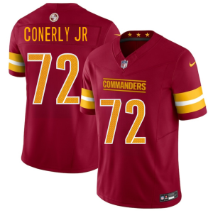 Men's Washington Commanders Josh Conerly Jr Burgundy 2025 Draft F.U.S.E. Vapor Limited Stitched Football Jersey - Custom Name