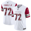 Men's Washington Commanders Josh Conerly Jr White 2025 Draft F.U.S.E. Vapor Limited Stitched Football Jersey - Custom Name