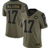 Men's Washington Football Team #17 Terry McLaurin 2021 Olive Salute To Service Limited Stitched Jersey - Custom Name