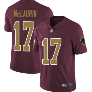 Men's Washington Football Team #17 Terry McLaurin Red NFL Color Rush Limited Stitched Jersey - Custom Name