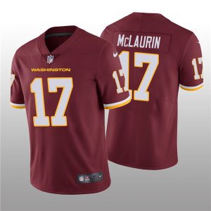 Men's Washington Football Team #17 Terry McLaurin Red NFL Vapor Untouchable Limited Stitched Jersey - Custom Name