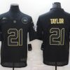 Men's Washington Football Team #21 Sean Taylor Black Salute To Service Limited Stitched Jersey - Custom Name