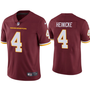 Men's Washington Football Team #4 Taylor Heinicke Red Vapor Untouchable Limited Stitched Jersey - Custom Name