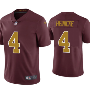 Men's Washington Football Team #4 Taylor Heinicke Red Vapor Untouchable Limited Stitched Jersey1 - Custom Name