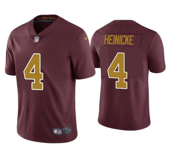 Men's Washington Football Team #4 Taylor Heinicke Red Vapor Untouchable Limited Stitched Jersey1 - Custom Name