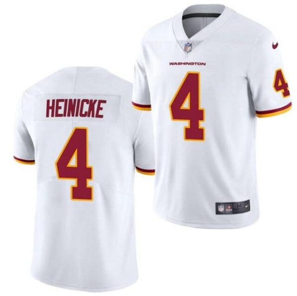 Men's Washington Football Team #4 Taylor Heinicke White Vapor Untouchable Limited Stitched Jersey - Custom Name