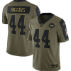 Men's Washington Football Team #44 John Riggins 2021 Olive Salute To Service Limited Stitched Jersey - Custom Name