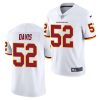 Men's Washington Football Team #52 Jamin Davis White Vapor Untouchable Limited Stitched Jersey - Custom Name
