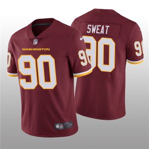 Men's Washington Football Team #90 Montez Sweat Red NFL Vapor Untouchable Limited Stitched Jersey - Custom Name