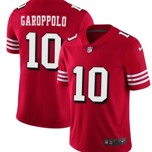 Nike 49ers #10 Jimmy Garoppolo Red Team Color Men's Stitched NFL Vapor Untouchable Limited II Jersey - Custom Name