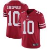 Nike 49ers #10 Jimmy Garoppolo Red Team Color Men's Stitched NFL Vapor Untouchable Limited Jersey - Custom Name