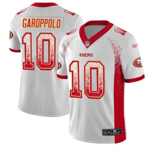 Nike 49ers #10 Jimmy Garoppolo White Men's Stitched NFL Limited Rush Drift Fashion Jersey - Custom Name