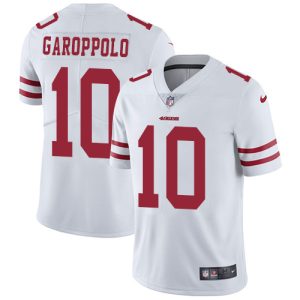 Nike 49ers #10 Jimmy Garoppolo White Men's Stitched NFL Vapor Untouchable Limited Jersey - Custom Name