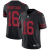 Nike 49ers #16 Joe Montana Black Alternate Men's Stitched NFL Vapor Untouchable Limited Jersey - Custom Name