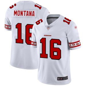 Nike 49ers #16 Joe Montana White Men's Stitched NFL Limited Team Logo Fashion Jersey - Custom Name