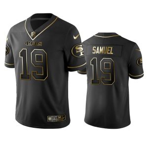 Nike 49ers #19 Deebo Samuel Black Golden Limited Edition Stitched NFL Jersey - Custom Name
