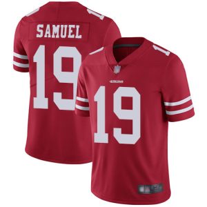 Nike 49ers #19 Deebo Samuel Red Team Color Men's Stitched NFL Vapor Untouchable Limited Jersey - Custom Name