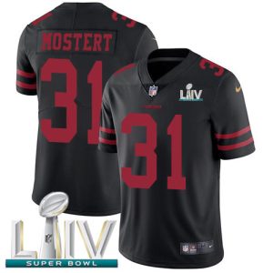 Nike 49ers #31 Raheem Mostert Black Super Bowl LIV 2020 Alternate Men's Stitched NFL Vapor Untouchable Limited Jersey - Custom Name