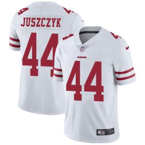 Nike 49ers #44 Kyle Juszczyk White Men's Stitched NFL Vapor Untouchable Limited Jersey - Custom Name