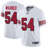 Nike 49ers #54 Fred Warner White Rush Men's Stitched NFL Vapor Untouchable Limited Jersey - Custom Name