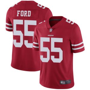 Nike 49ers #55 Dee Ford Red Team Color Men's Stitched NFL Vapor Untouchable Limited Jersey - Custom Name