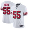 Nike 49ers #55 Dee Ford White Rush Men's Stitched NFL Vapor Untouchable Limited Jersey - Custom Name
