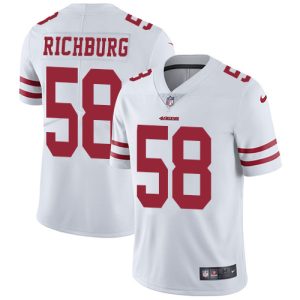 Nike 49ers #58 Weston Richburg White Men's Stitched NFL Vapor Untouchable Limited Jersey - Custom Name