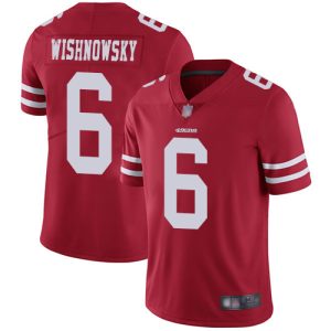 Nike 49ers #6 Mitch Wishnowsky Red Team Color Men's Stitched NFL Vapor Untouchable Limited Jersey - Custom Name