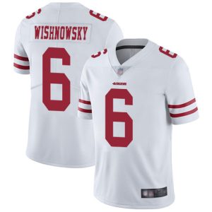 Nike 49ers #6 Mitch Wishnowsky White Men's Stitched NFL Vapor Untouchable Limited Jersey - Custom Name