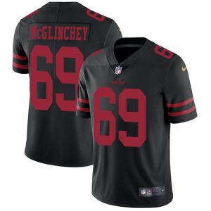 Nike 49ers #69 Mike McGlinchey Black Alternate Men's Stitched NFL Vapor Untouchable Limited Jersey - Custom Name