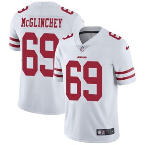 Nike 49ers #69 Mike McGlinchey White Men's Stitched NFL Vapor Untouchable Limited Jersey - Custom Name
