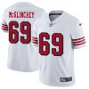 Nike 49ers #69 Mike McGlinchey White Rush Men's Stitched NFL Vapor Untouchable Limited Jersey - Custom Name