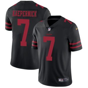 Nike 49ers #7 Colin Kaepernick Black Alternate Men's Stitched NFL Vapor Untouchable Limited Jersey - Custom Name