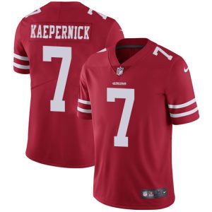 Nike 49ers #7 Colin Kaepernick Red Team Color Men's Stitched NFL Vapor Untouchable Limited Jersey - Custom Name