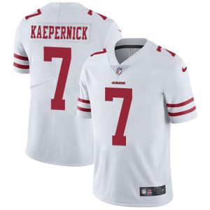 Nike 49ers #7 Colin Kaepernick White Men's Stitched NFL Vapor Untouchable Limited Jersey - Custom Name