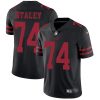 Nike 49ers #74 Joe Staley Black Alternate Men's Stitched NFL Vapor Untouchable Limited Jersey - Custom Name
