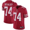 Nike 49ers #74 Joe Staley Red Team Color Men's Stitched NFL Vapor Untouchable Limited Jersey - Custom Name