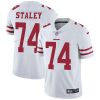 Nike 49ers #74 Joe Staley White Men's Stitched NFL Vapor Untouchable Limited Jersey - Custom Name