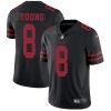 Nike 49ers #8 Steve Young Black Alternate Men's Stitched NFL Vapor Untouchable Limited Jersey - Custom Name