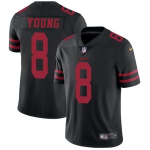 Nike 49ers #8 Steve Young Black Alternate Men's Stitched NFL Vapor Untouchable Limited Jersey - Custom Name