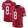 Nike 49ers #8 Steve Young Red Team Color Men's Stitched NFL Vapor Untouchable Limited Jersey - Custom Name