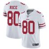 Nike 49ers #80 Jerry Rice White Men's Stitched NFL Vapor Untouchable Limited Jersey - Custom Name