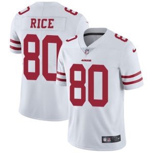 Nike 49ers #80 Jerry Rice White Men's Stitched NFL Vapor Untouchable Limited Jersey - Custom Name
