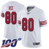 Nike 49ers #80 Jerry Rice White Rush Men's Stitched NFL Limited 100th Season Jersey - Custom Name