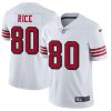 Nike 49ers #80 Jerry Rice White Rush Men's Stitched NFL Vapor Untouchable Limited Jersey - Custom Nam