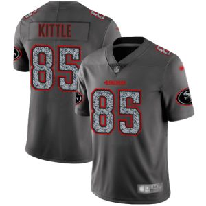 Nike 49ers #85 George Kittle Gray Static Men's Stitched NFL Vapor Untouchable Limited Jersey - Custom Name